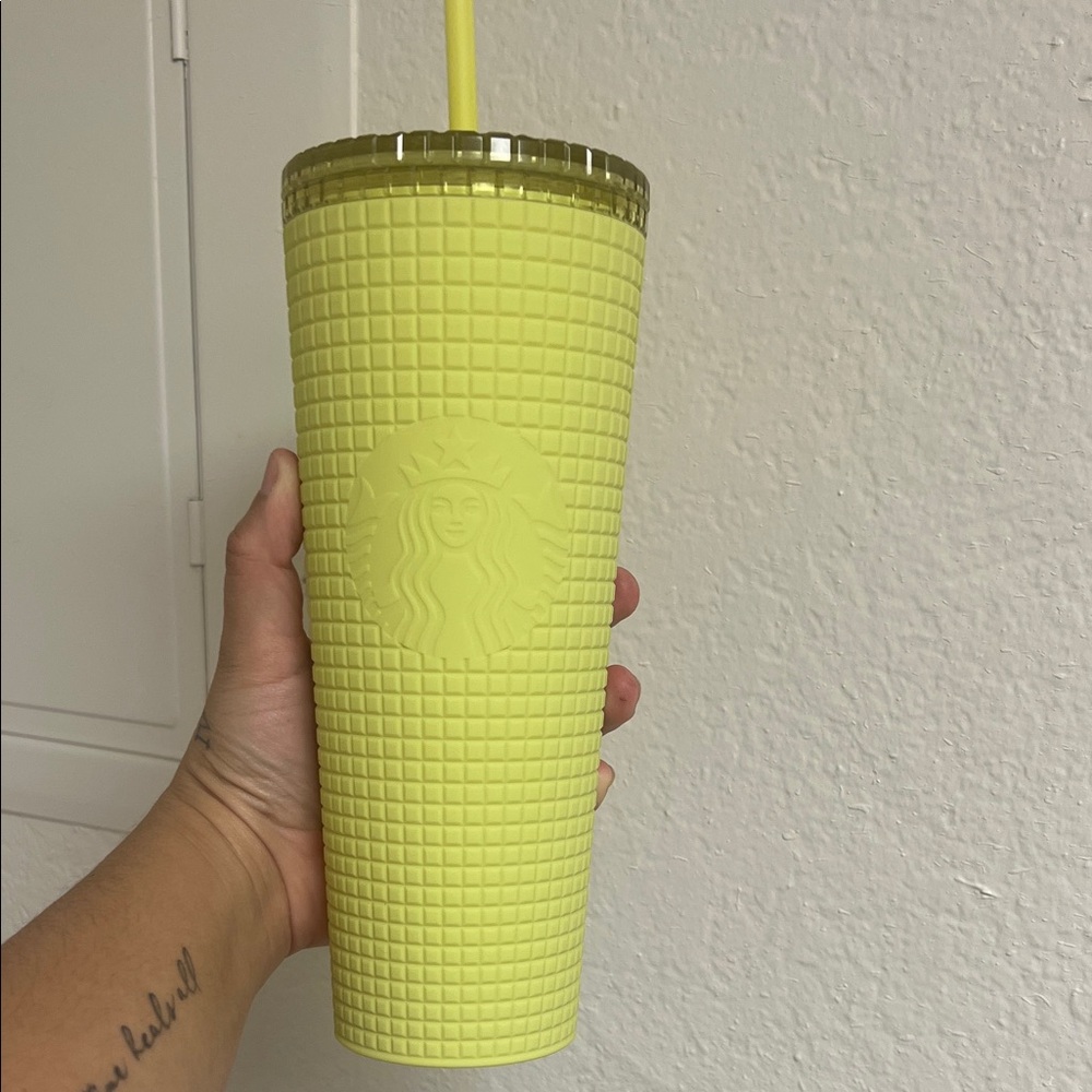 Starbucks Vibrant Yellow Textured Tumbler
